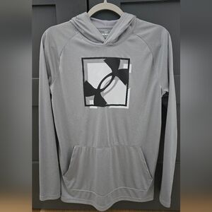 Under Armour Gray Hoodie w/Black and White Logo
